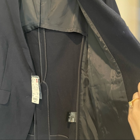 Uniqlo Wool Blend Navy Blazer Small NWT Preppy Collegiate Jacket - Picture 6 of 10